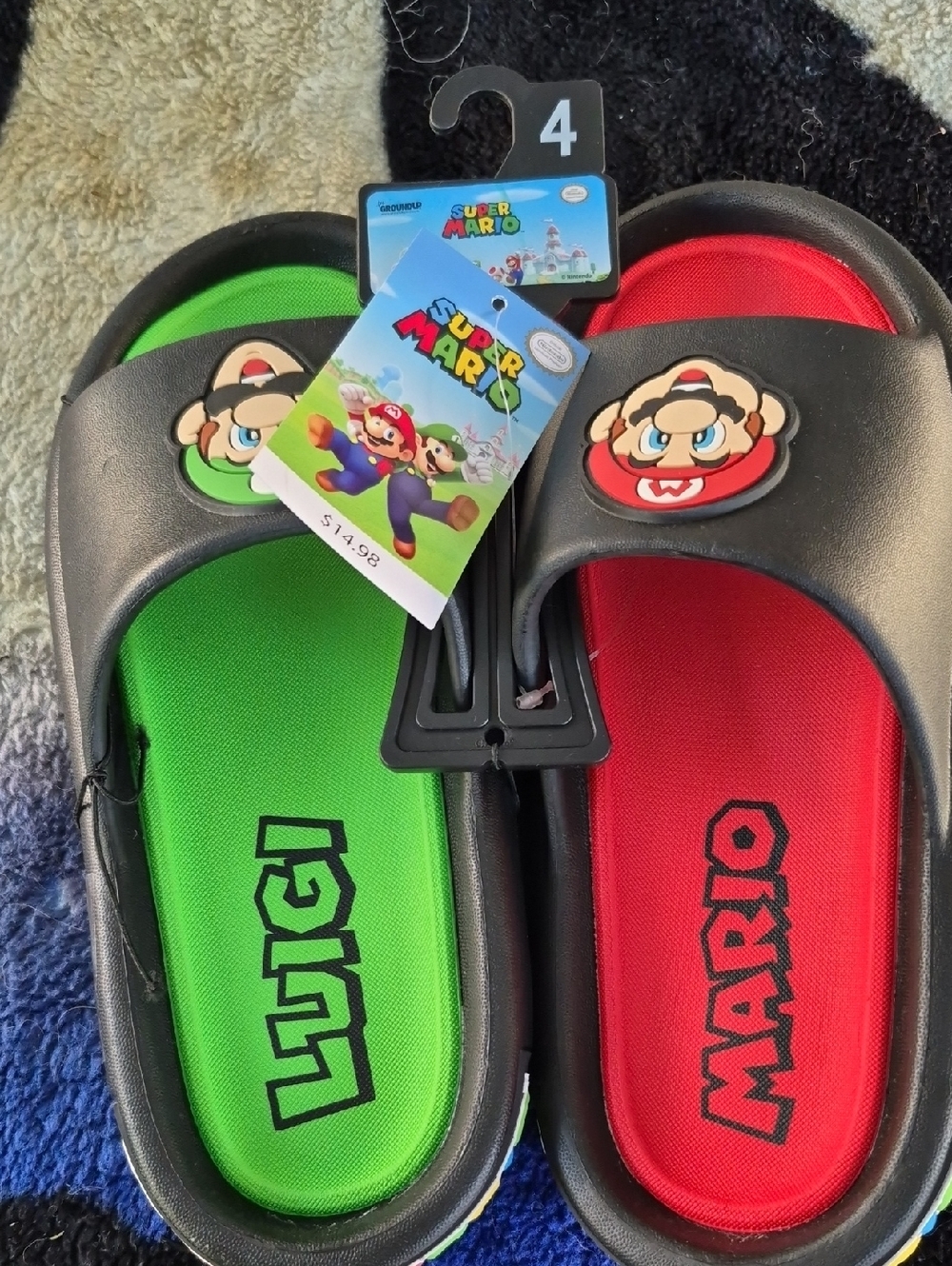 Nintendo Super Mario Kids Slip-On Clogs in Red & Green